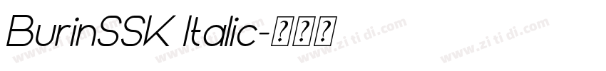 BurinSSK Italic字体转换